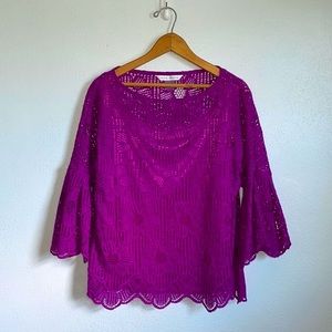 Purple Crochet Blouse